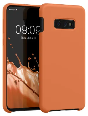 Produktbild von kwmobile Handyhülle für Samsung Galaxy S10e Hülle - Case Silikon - Kabelloses Laden - Schutzhülle Cover in Warme Aprikose