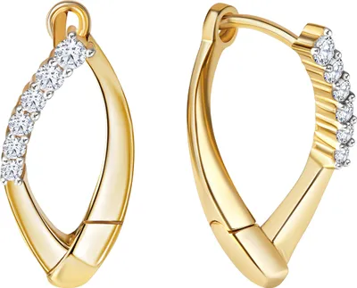 Produktbild von Fascination by Ellen K. Creolen 375/- Gold 1,9cm mehrfarbig Zirkonia weiß 371310499-2