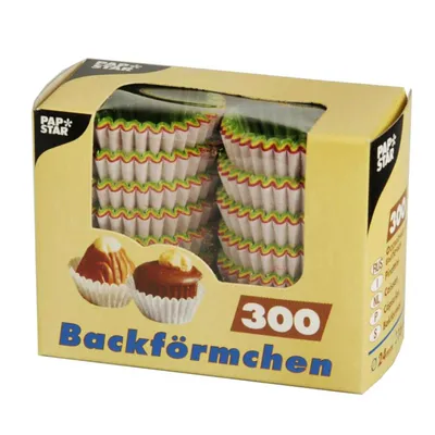 Zdjęcie produktu dla Papstar mini foremki do pieczenia pralin w różnych kolorach 300 sztuk