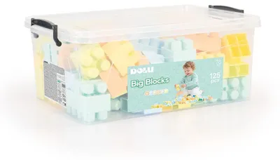 Productafbeelding van Dolu Grote Bouwblokken in Plastic Doos, 125 stuks