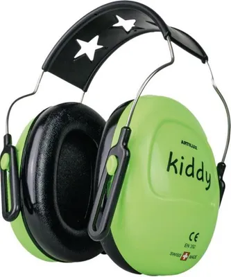 Produktbild von Kindergehörschutz Kiddy EN 352-1 SNR 24 dB neon-grün ARTILUX 43211