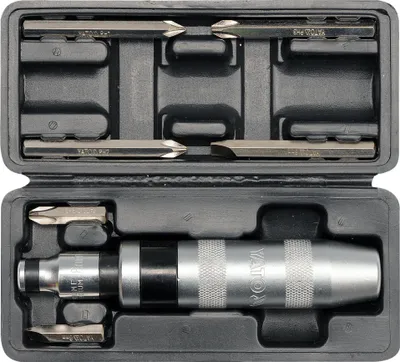 Image de Clé à main, tournevis à choc Cr-V + 6 embouts