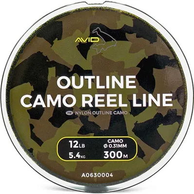 Zdjęcie produktu dla Avid Carp Outline Camo Carp Line 300 M Green 0,310 mm Green 0,310 mm