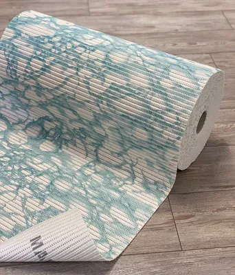Produktbild von Badematte Saunaläufer Marmor blau - Weichschaummatte - Breite 65 cm Länge wählbar abwaschbar wasserabweisend, Größe:65 x 1000 cm