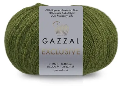 Obrázek produktu pro Gazzal Exclusive 9932 Pesto Lace – příze z merina, hedvábí a mohéru, 25 g, 200 m