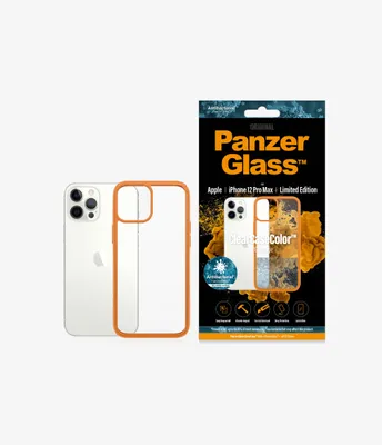 Image de Coque PanzerGlass ClearcaseColor pour iPhone 12 Pro Max - Orange KP19752