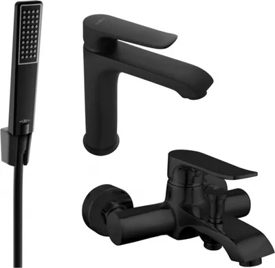 Produktbild von Mexen Pecos R72 Badewannenset, Schwarz - 72703R72-70
