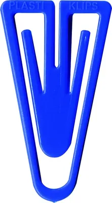 Produktbild von Büroklammern Plastiklips 25mm VE=100 Stück blau