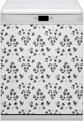 Produktbild von Abwaschbar 60x80 cm Geschirrspüle Magnetmatte Küche Dekorative  - Schwarzes weißes Muster