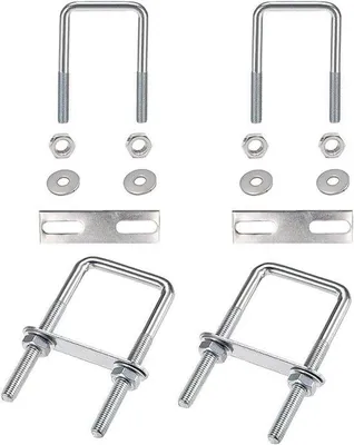 Image de Boulons en U en acier inoxydable M6, 80 x 50 mm, pour coffre de toit et bateau