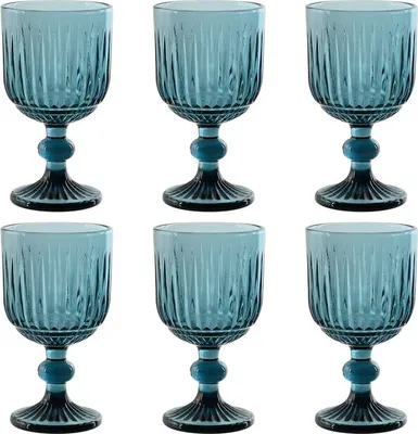 Obrázek produktu pro Sada hrnků Home ESPRIT Blue Glass 8 x 8 x 14,5 cm (6 kusů) - Značka: Home ESPRIT - EAN: 8424002157340