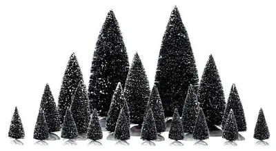 Productafbeelding van Assorted pine trees set of 21 kerstfiguur LEMAX