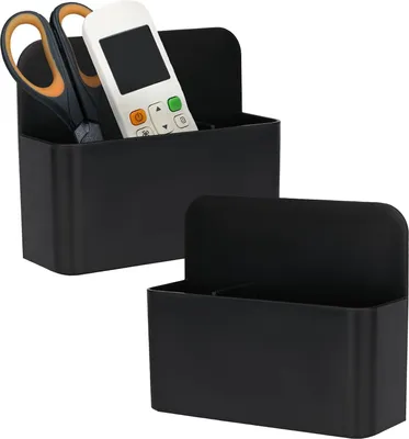 Produktbild von 2 Stück magnetischer Stifthalter mit Trennwand, magnetischer Markerhalter, magnetischer Bleistifttopf-Organizer, Home-Office-Zubehör für Kühlschrank, Whiteboard, Schließfach