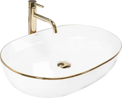 Produktbild von Rea Aufsatzwaschbecken Cleo 61 Oval White Gold
