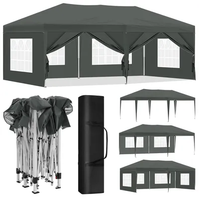 Produktbild von Partyzelt – Klappbar – Gartenpavillon – 3x6 Meter – Wasserdicht – Verstellbare Höhe – Pavillon – Pop-up-System