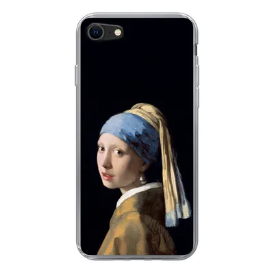 Produktbild von MuchoWow® Handyhülle Schutzhülle Hülle für iPhone SE 2022 Mädchen mit Perlenohrring - Vermeer - Kunst Silikon Softcase Handy Hülle - Schutzhülle
