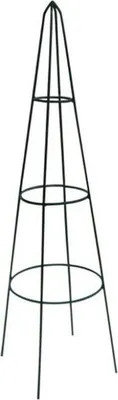 Produktbild von Metallobelisk als Rankhilfe für den Garten, 90 cm Höhe, gefertigt aus grauem Stahl