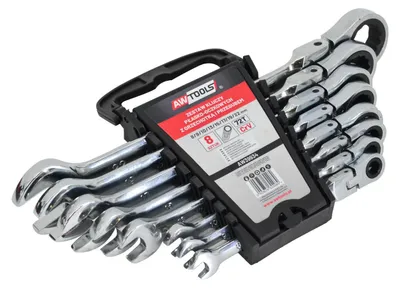Immagine prodotto di Set di 8 chiavi a cricchetto snodate Awtools. 8-22 mm