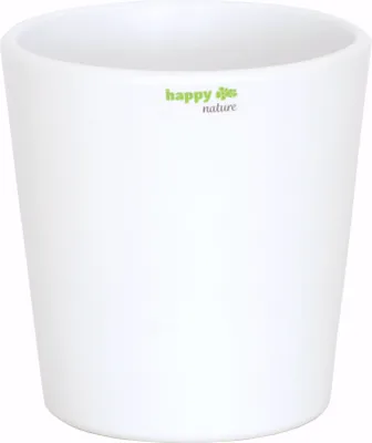 Produktbild von Keramik Blumentopf Ibiza weiss glanz