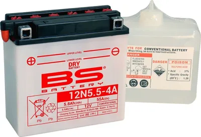 Obrázok produktu pre Bs Battery 12n5.5-4a Olovená batéria s elektrolytom v tekutom stave Priehľadná Priehľadná Jedna veľkosť