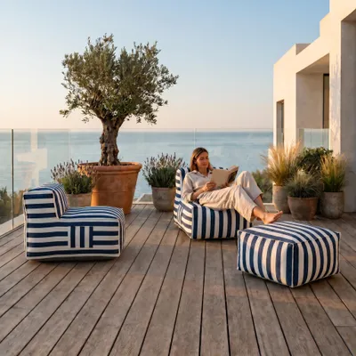 Produktbild von MUFFO Gartenlounge-Set SOFT SET 4 Blau