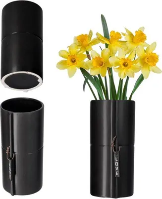 Produktbild von Famanu Keramische Blumentopf Schwarz - Stilvolle Pflanzenbak für Innen - Ø11cm