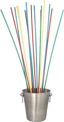 Produktbild von Trinkhalme, Maxi Papier Ø 6 mm · 80 cm farbig sortiert