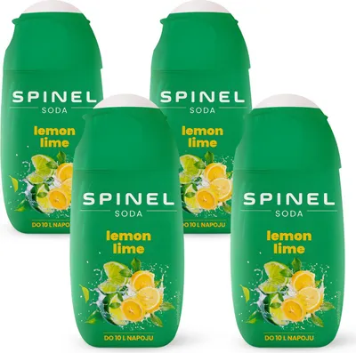 Produktbild von Spinel Soda Lemon Lime Sirup 65ml, 4 Stück für SodaStream Wassersprudler