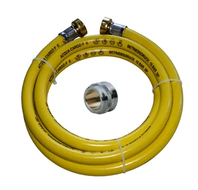 Produktbild von Heizung Füllschlauch Füllschlauchset für Heizung 5m Längen 2,5m, 5m, 10m mit Verbindungsstück für Waschtischmischer M24x1 AG x 3/4" AG (5 m)