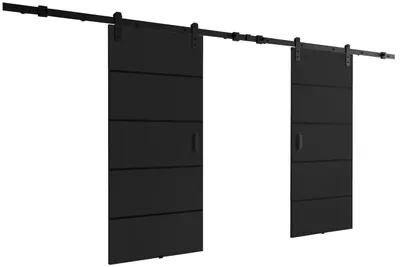 Produktbild von KIER FURNITURE Schiebetüren LORNI DUO 212 - Universal - Graphit 212x205x1,6 cm