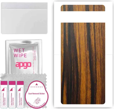 Produktbild von apgo Rückseite Schutzfolie, Skin, kompatibel mit Google Pixel 6a, Hinten Displayschutzfolie aus Vinylfolie, kratzfest, einfache Montage - Tigerwood