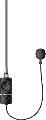 A heating element for a radiator with a digital display and a power plug.