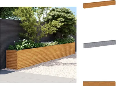 Zdjęcie produktu dla vidaXL Podwyższona grządka 578x50x69 cm stal corten - Donice i doniczki