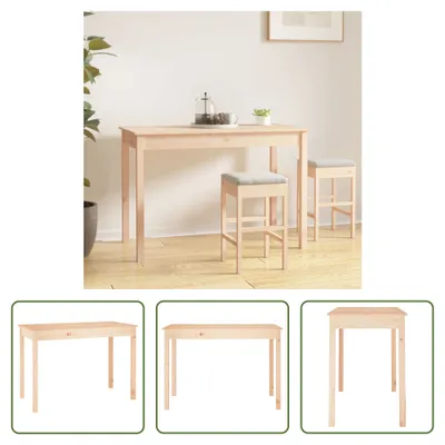 Produktbild von The Living Store Esstisch 110x55x75 cm Massivholz Kiefer