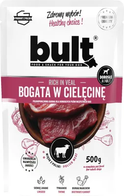 Produktbild von BULT Rich in veal - Nassfutter für Hunde - 500g