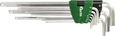 Produktbild von Fortis 4317784729468, 9 Stück(e), 1.5,2,2.5,3,4,5,6,8,10 mm, Chrom