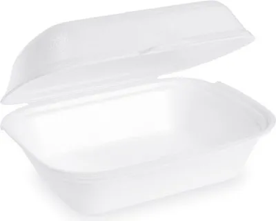 Produktbild von 125x Menübox Lunch-Box weiß 185x133x75 mm geschäumt einteilig