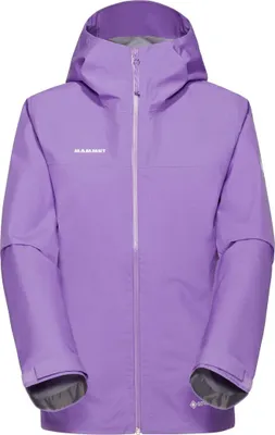 Lila Hardshelljacke "Crater Light HS Hooded Jacket" von Mammut; geeignet für Damen.