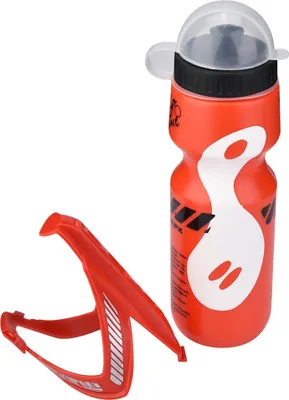 Image de bouteille d'eau de 650 ml avec support pour vélo Support de cage pour vélos (rouge)