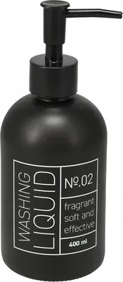 Obrázek produktu pro Skleněný dávkovač na mýdlo, 400 ml, černý