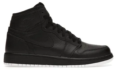 Image de Jordan 1 Retro High Black Perforated (taille enfant/adolescent) - Pointure européenne 36,5