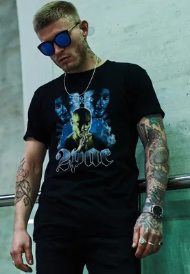 Zdjęcie produktu dla Męska koszulka Mr. Tee Tupac Heaven Tee czarna – XXL