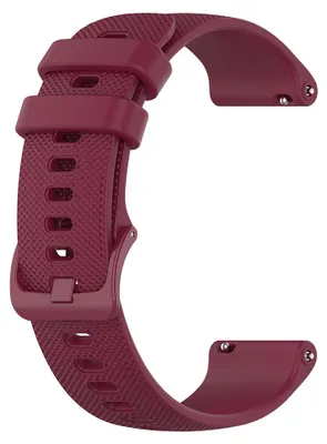 Obrázek produktu pro Techsuit – řemínek k hodinkám 18 mm (W006) pro Huawei Watch GT 4 (41 mm) / W1 / Honor Watch S1 / Garmin Venu 2S / Vivoactive 4S – vínový