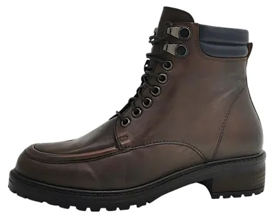 Image de Chaussures pour femmes, bottines à fermeture éclair et à lacets, couleur marron, style décontracté