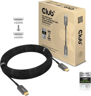 Produktbild von Club3D HDMI-Kabel A -> A 2.1 aktiv opt. 8K60Hz  UHD 15 Meter retail