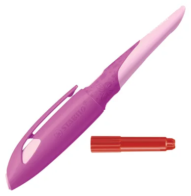 Produktbild von STABILO Ergonomischer Schulfüller EASYbirdy 3D DreamWorld pink - Rechtshänder:innen - Anfängerfeder (A) - inkl. Patrone und Einstellwerkzeug