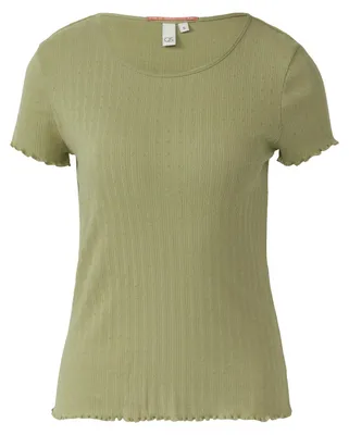 Produktbild von s.Oliver T-Shirt mit Ajour-Muster, weich, elastisch und lässig geschnitten