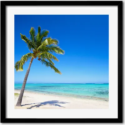 Produktbild von Bild - 50 cm x 50 cm - MDF - Rahmen, Wandkunst - Tropischer Strand