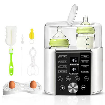 Immagine prodotto di Scaldabiberon Focenat 9-in-1, riscaldatore per biberon, riscaldatore per alimenti per bambini, riscaldamento rapido per alimenti per neonati, scalda biberon, riscaldatore per biberon, display LCD, temperatura precisa, adatto a tutti i biberon
