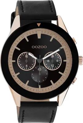 Immagine prodotto di Oozoo orologio da polso in pelle nera C10804 Orologi da uomo analogici al quarzo UOC10804